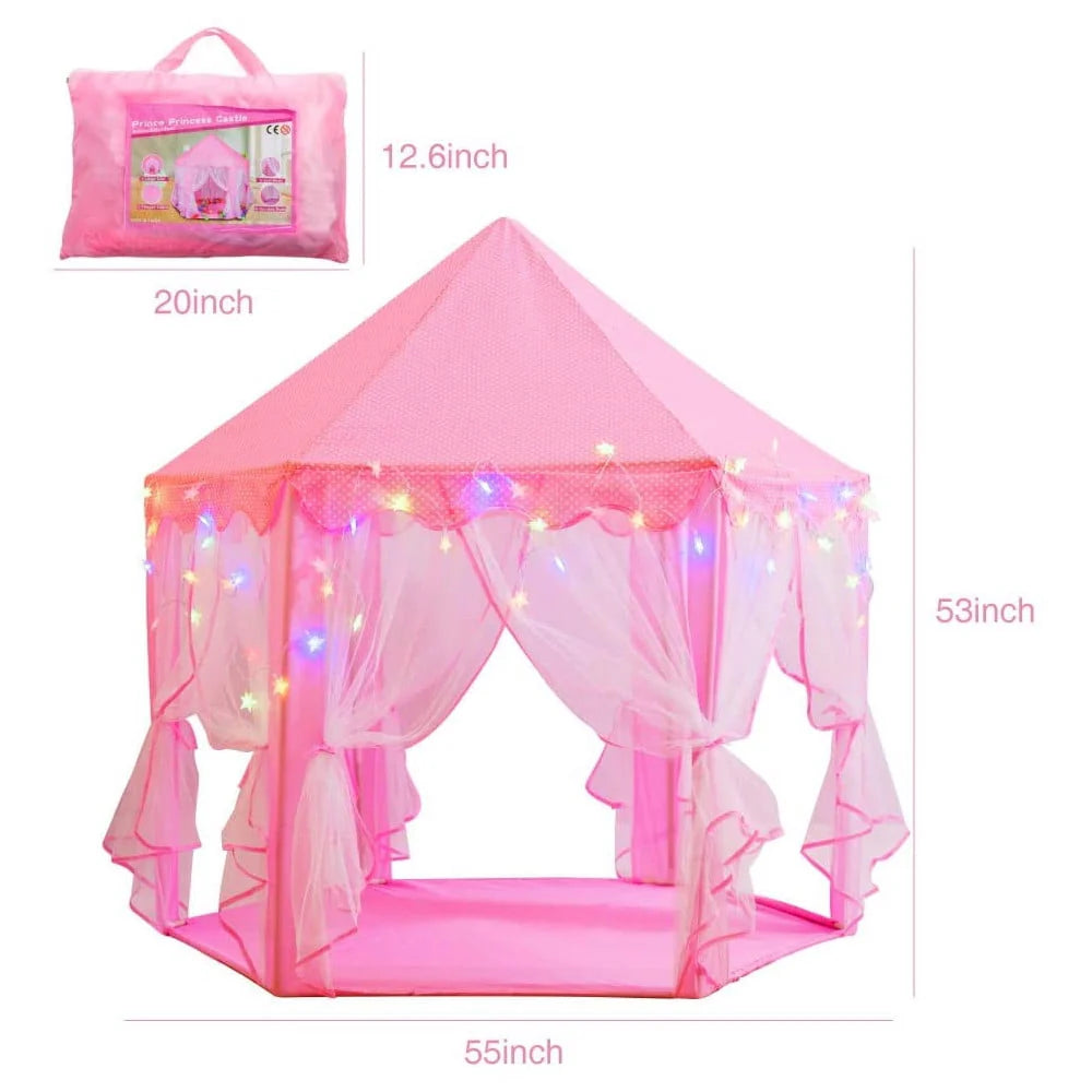 Hexagon Play Tent with Star Lights D239