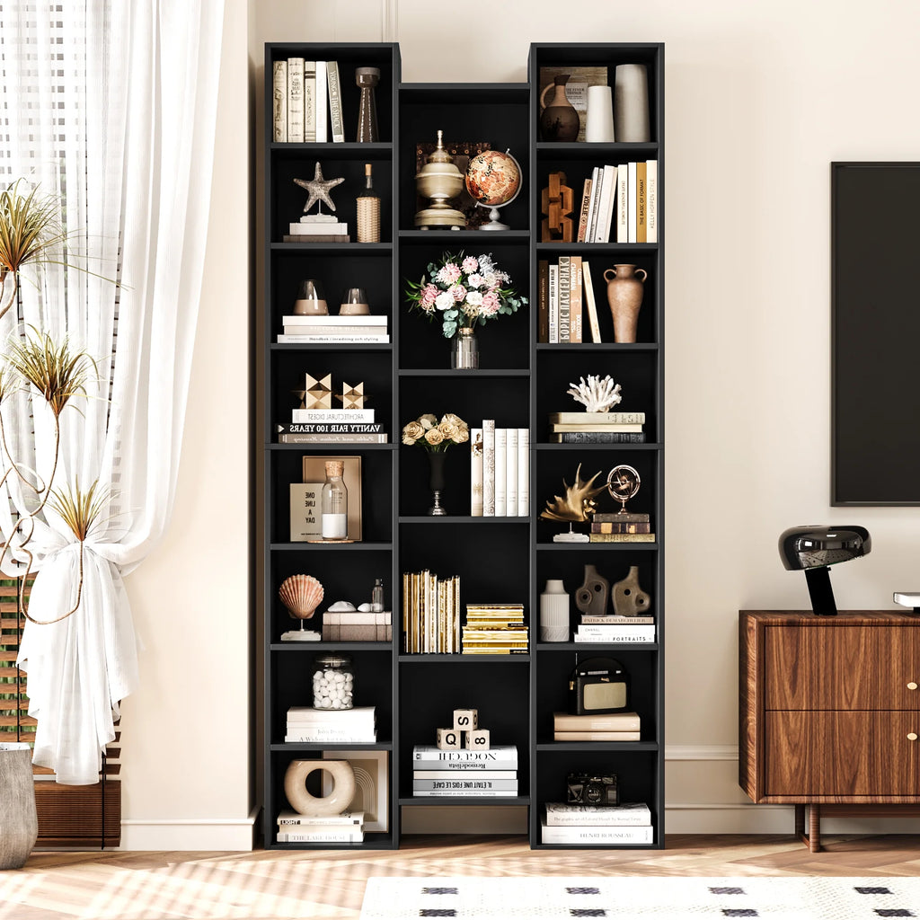 Black 21-Cube Bookcase with Adjustable Shelves R85139