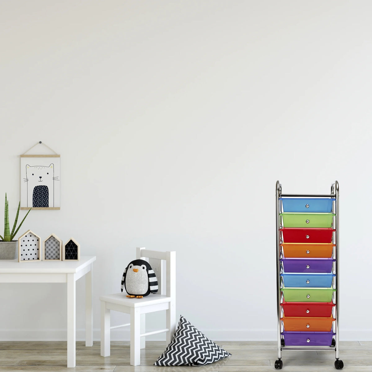 10 Drawer Organizer Cart with Wheels Q8041