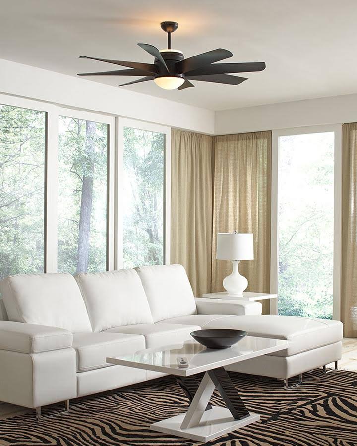 56x22 LED Ceiling Fan Brushed Steel J3561