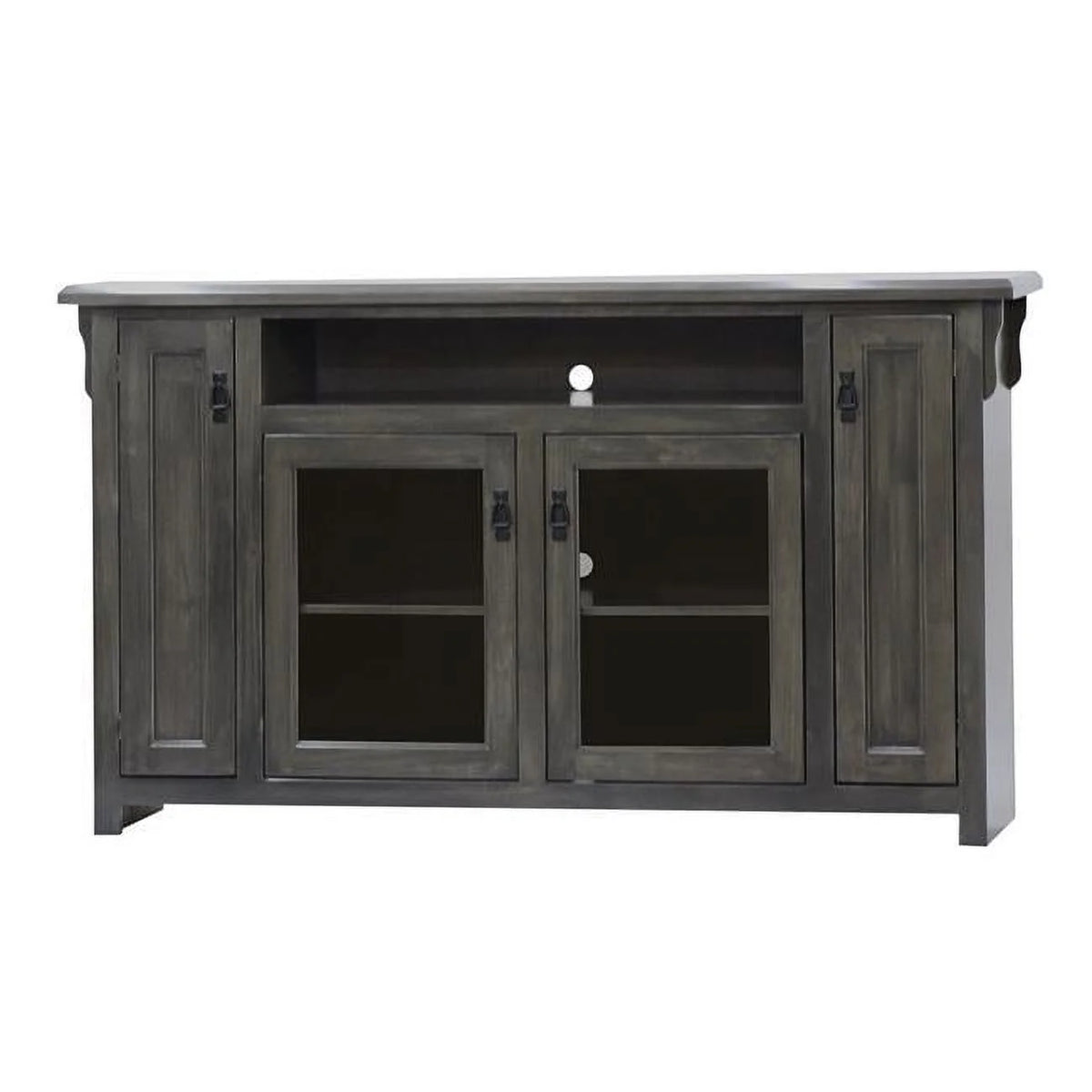 Tall TV Stand with 2 Glass Panel Doors Z3276