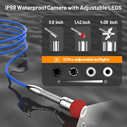 512Hz Sonde Self-Leveling 9" HD Screen DVR Sewer Camera A444759