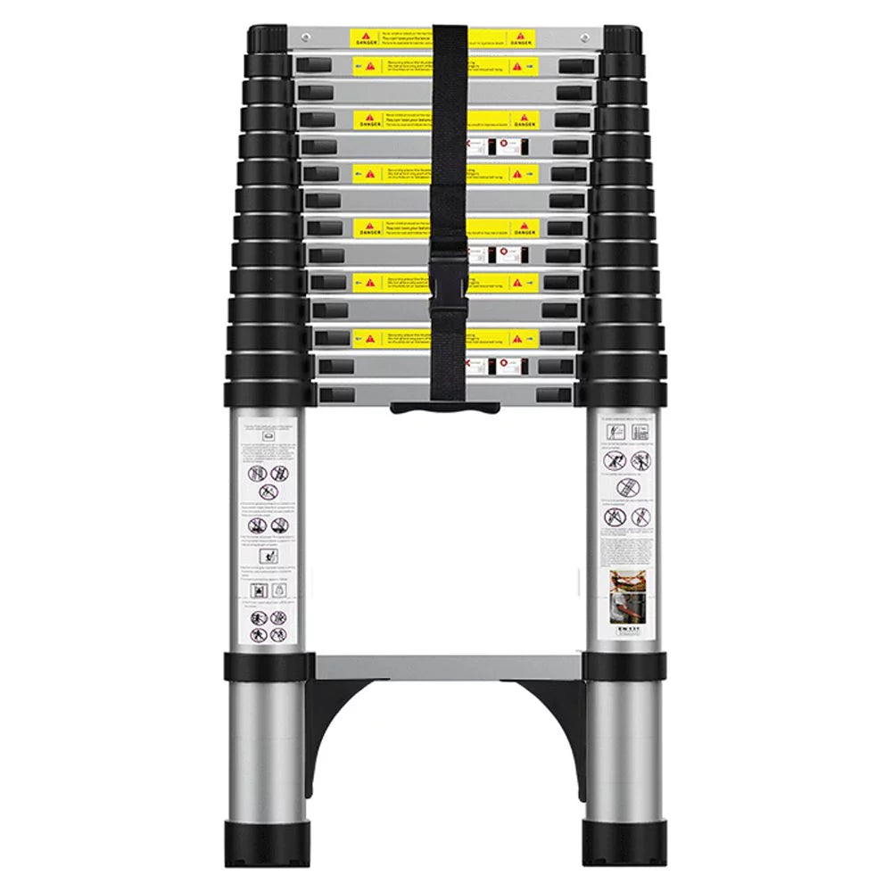 14.5 FT Aluminum Telescoping Extension Ladder 330lbs E771322