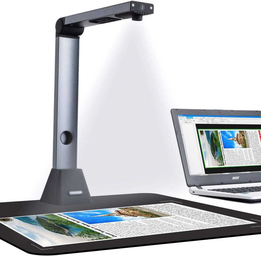 Document Camera & Overhead Scanner X3: Portable 8MP High Definition Capture Size A3 Multi-Language OCR USB Doc Cam Pack of 2 X42875