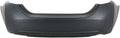 Rear Plastic Bumper Cover Fascia for 2014-2019 Toyota Corolla Sedan, Primed P9610