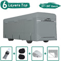 RV Cover for 31'-34' with 2Pcs Extra Straps & 6 Gutter Covers Grey G2714