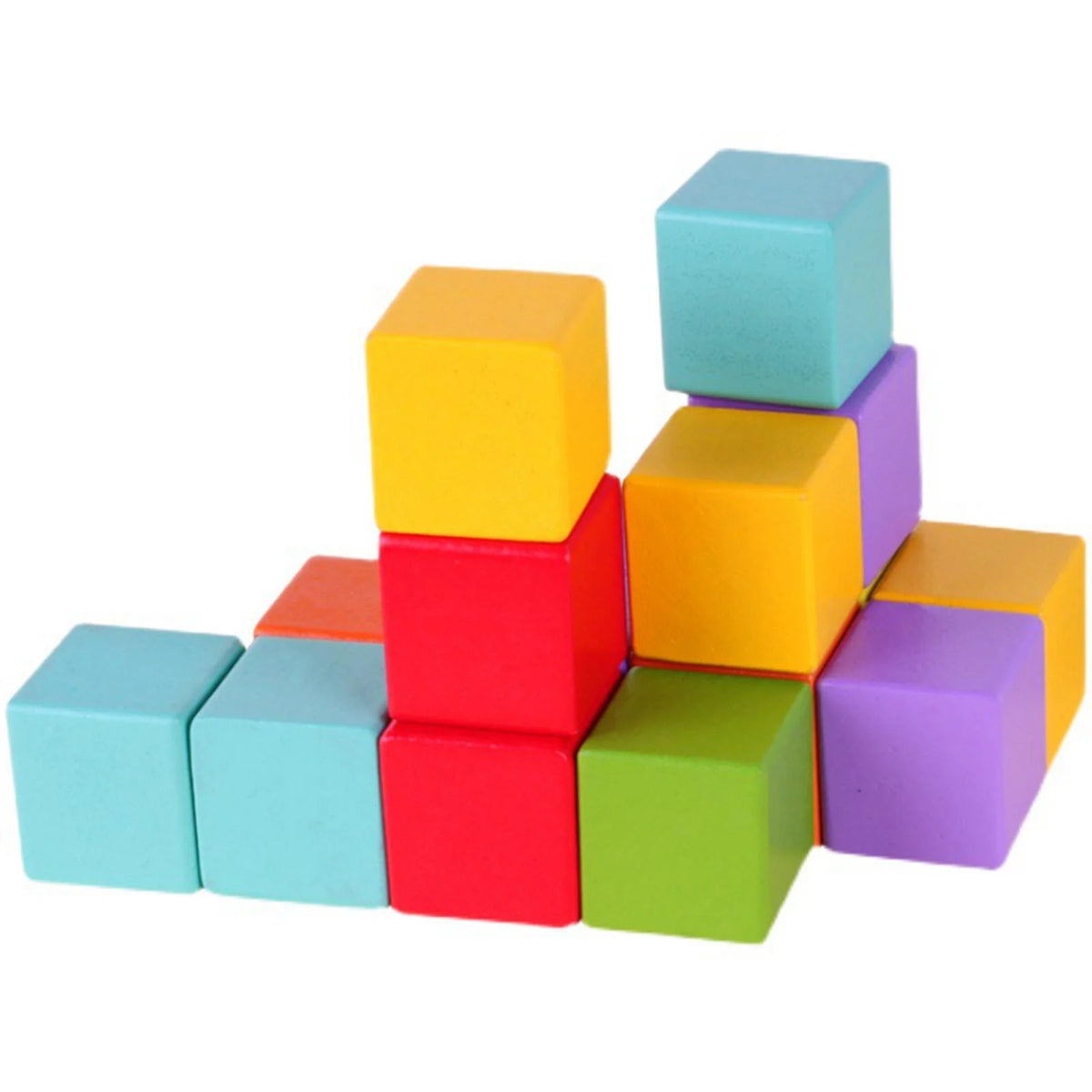 Wooden Building Blocks Stacking Game with Cards Sensory Toys E1343