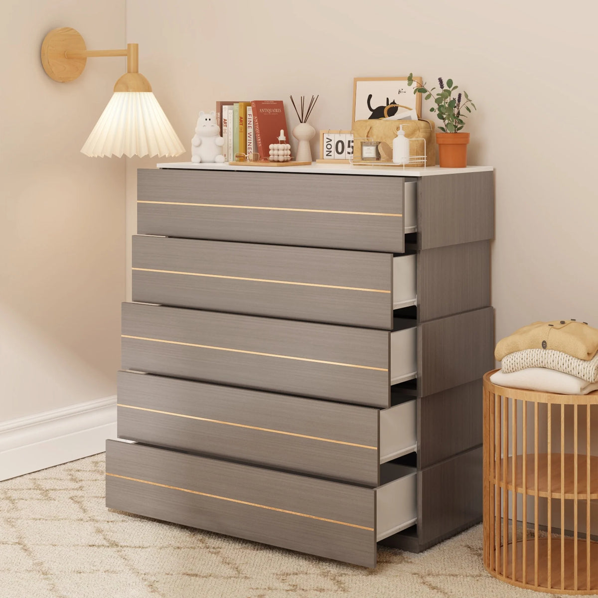 Irregular Five-Drawer Cabinet Dresser C452