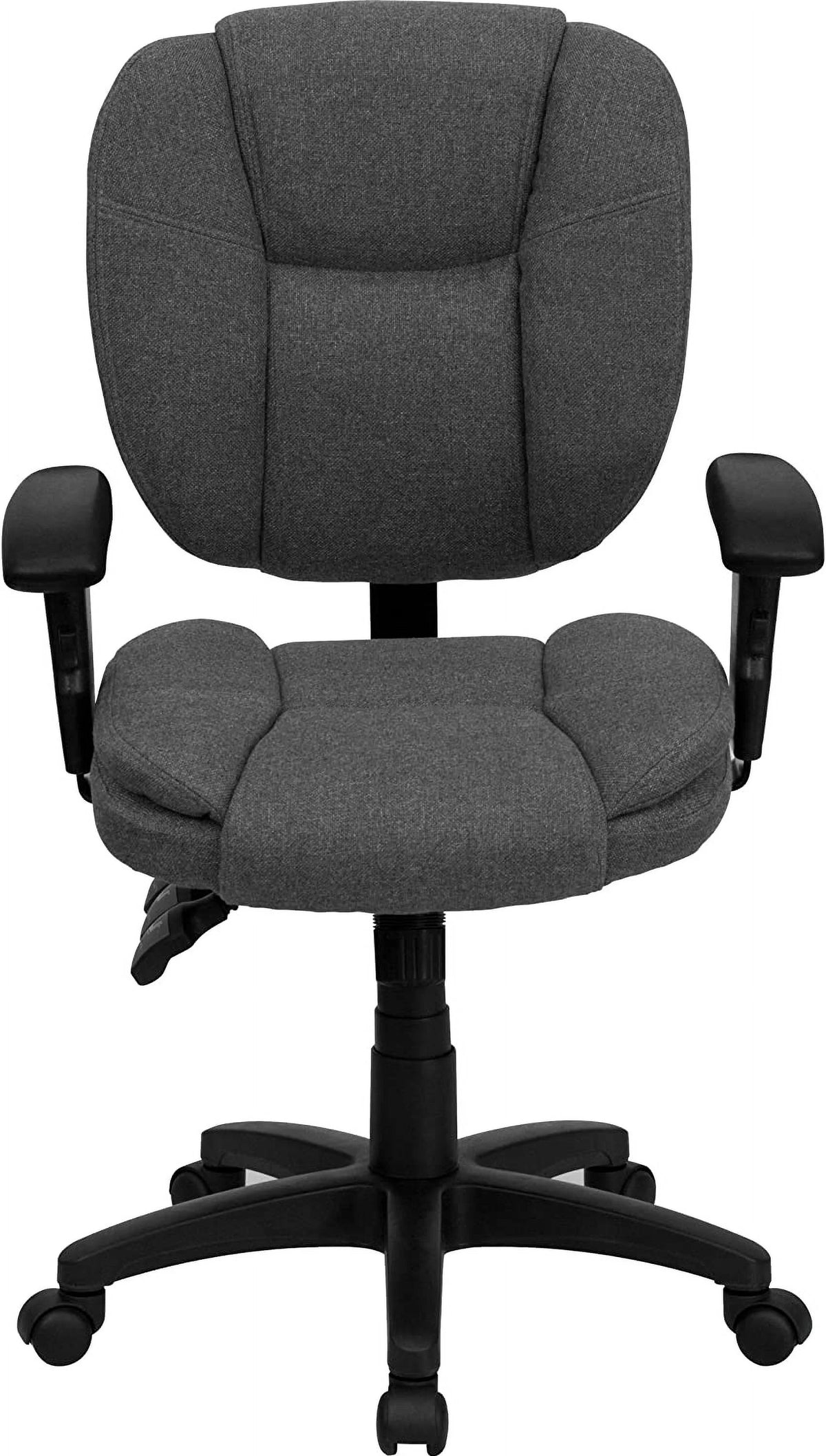 Gray Fabric Ergonomic Swivel Office Chair with Arms J65782