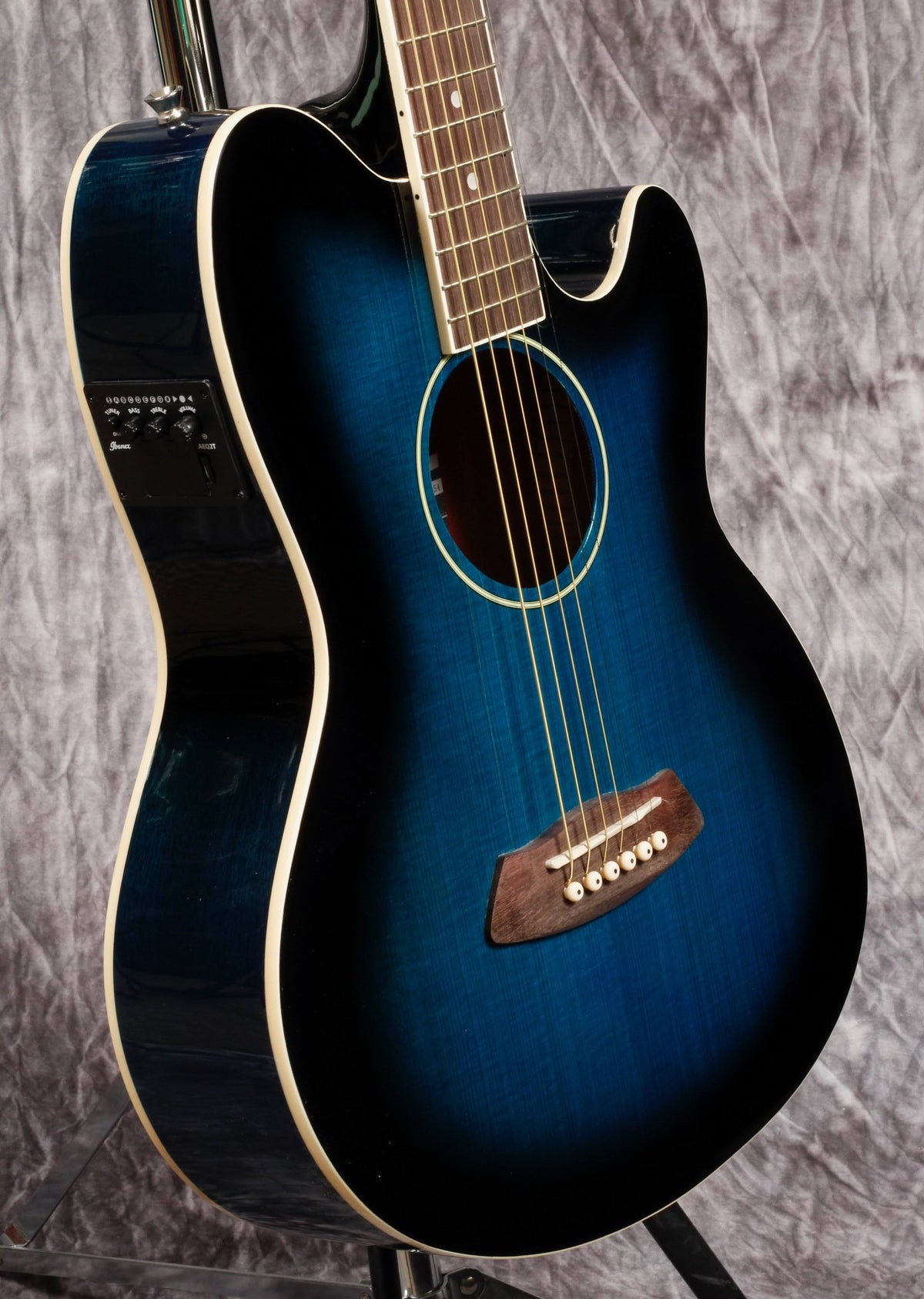 Transparent Blue Sunburst Acoustic Electric Guitar B436558