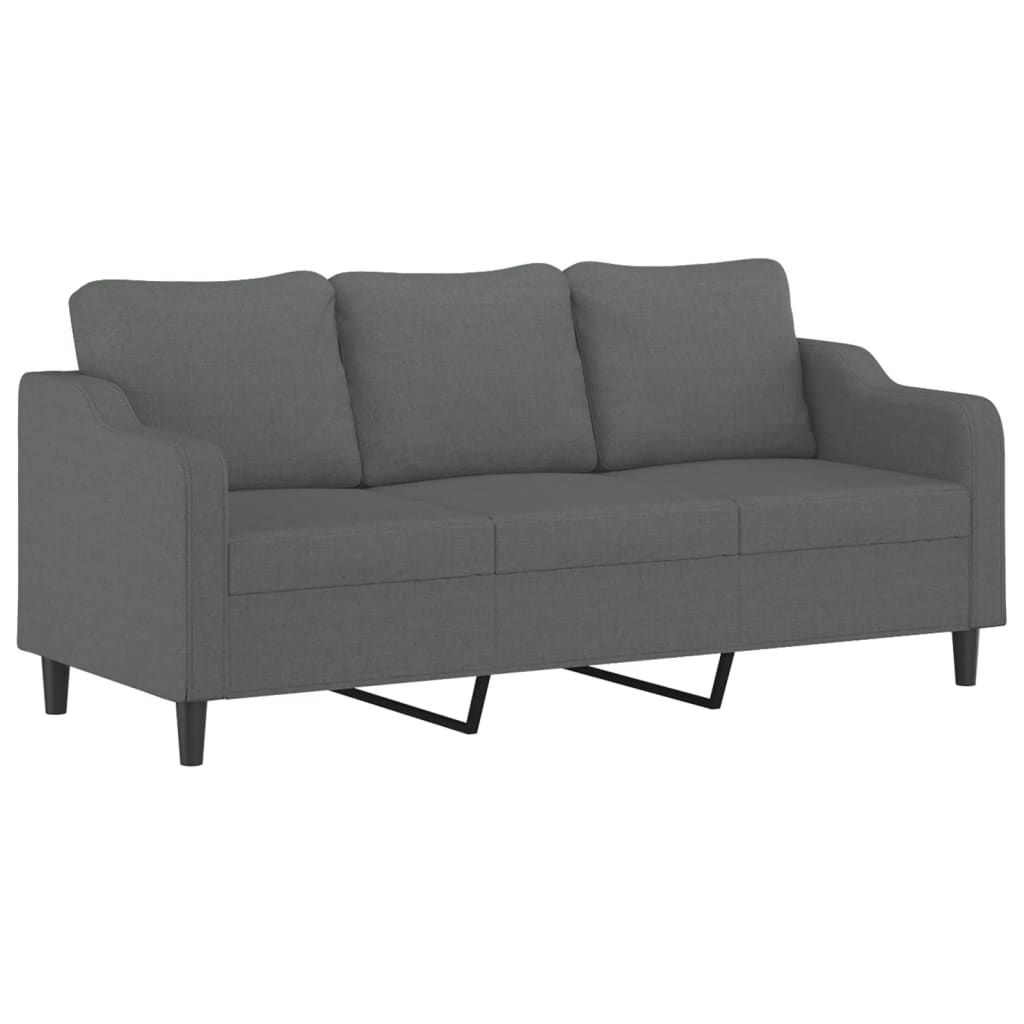 3 Piece Dark Gray Fabric Sofa Set M301