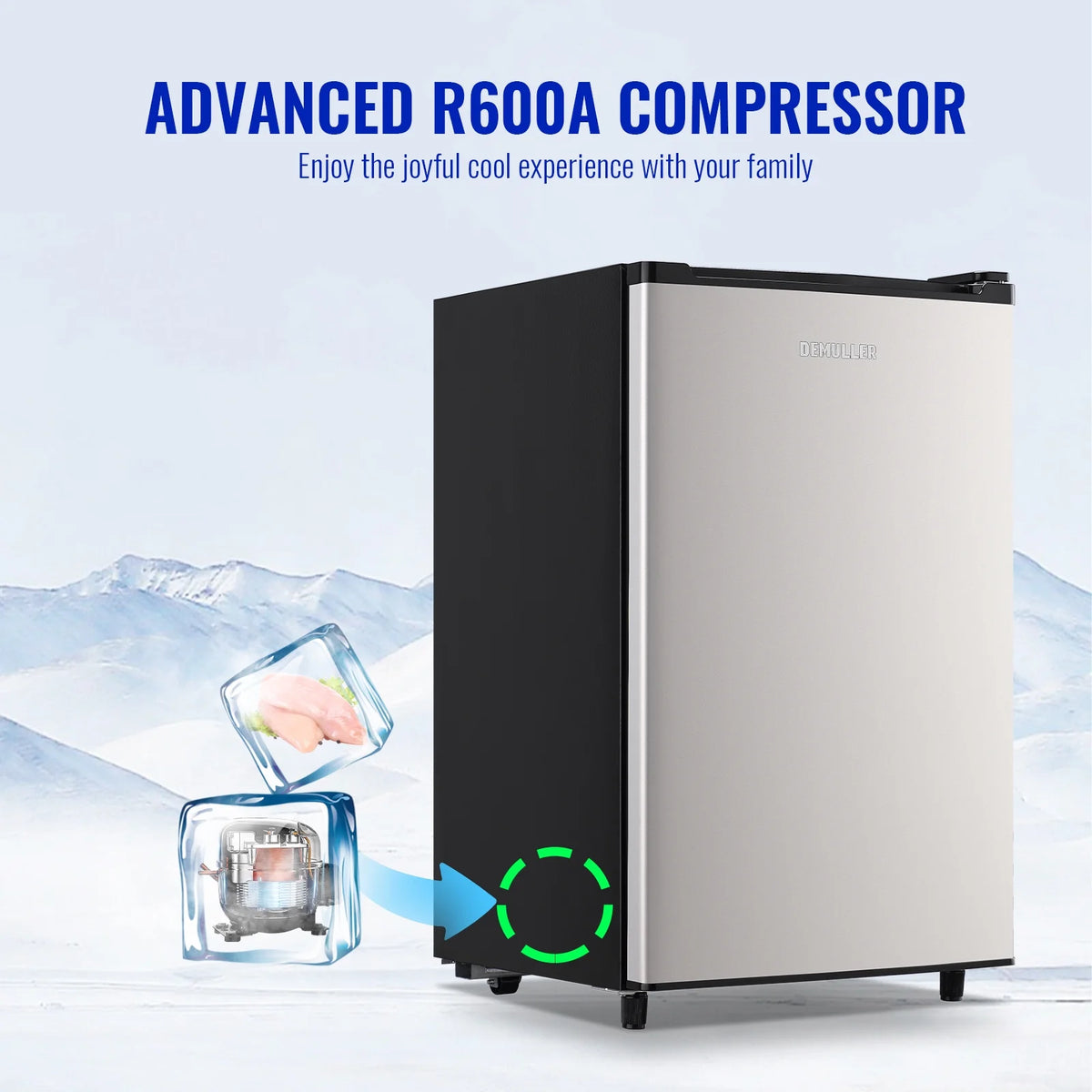 Single Door Compact Upright Freezer 3.2 Cu.Ft G7655