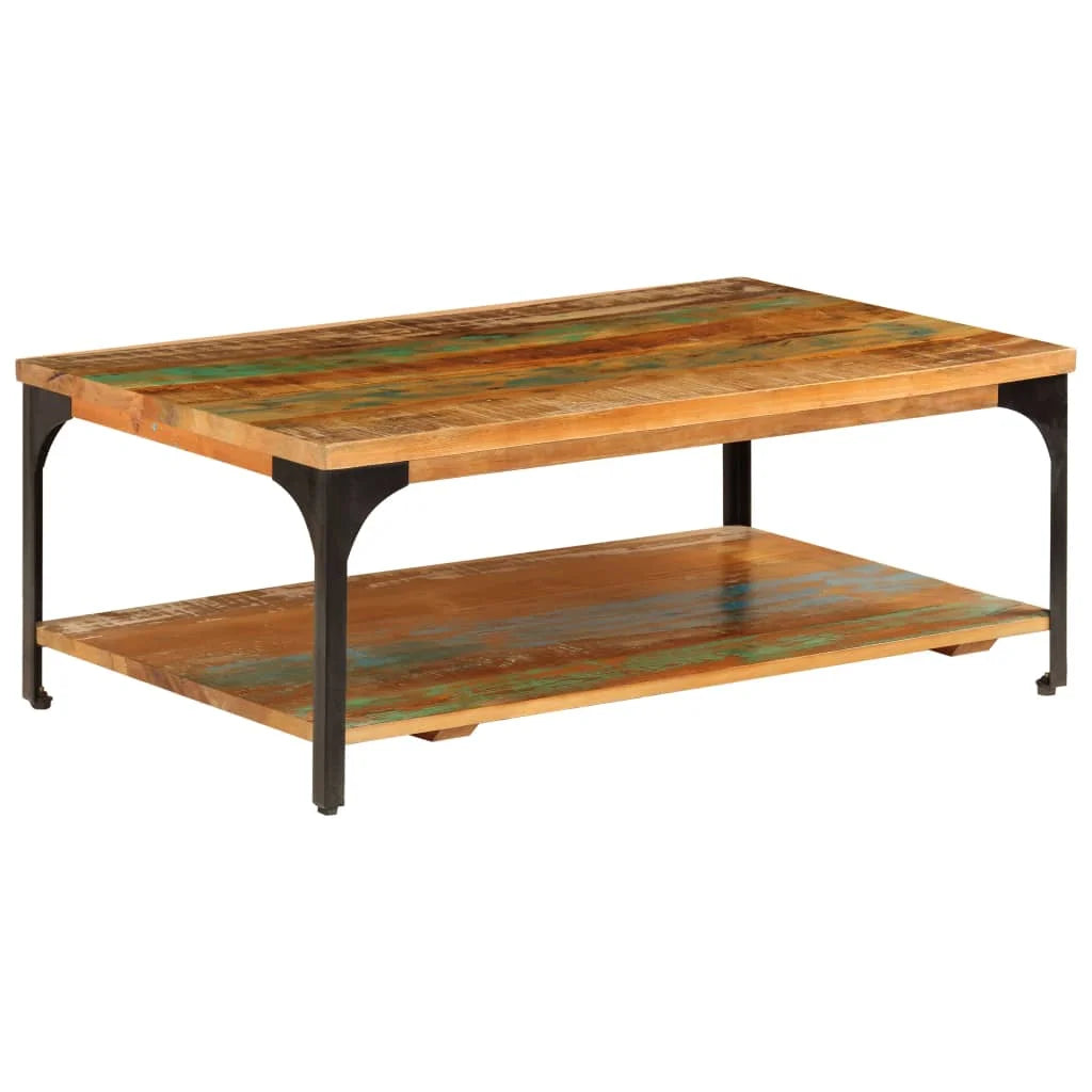 Coffee Table with Shelf Solid Reclaimed Wood X2807