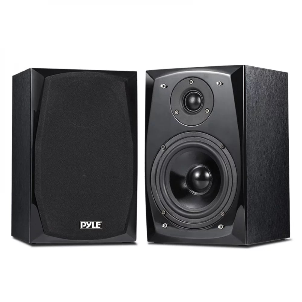 Black Bluetooth Bookshelf Stereo Speakers D19385