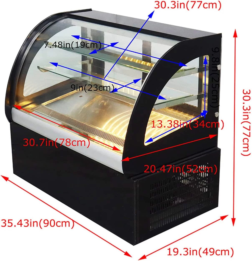 36" Commercial Refrigerated Cake Display Cabinet 220V R3747