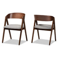 Grey and Brown Finished Wood 2-Piece Dining Chair Set Y643362