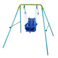 Folding Toddler Blue Swing Set with Safety Seat B98797