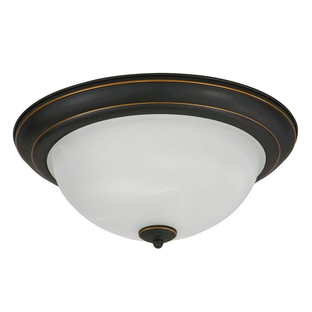 11-inch Flush Mount with White Glass S155