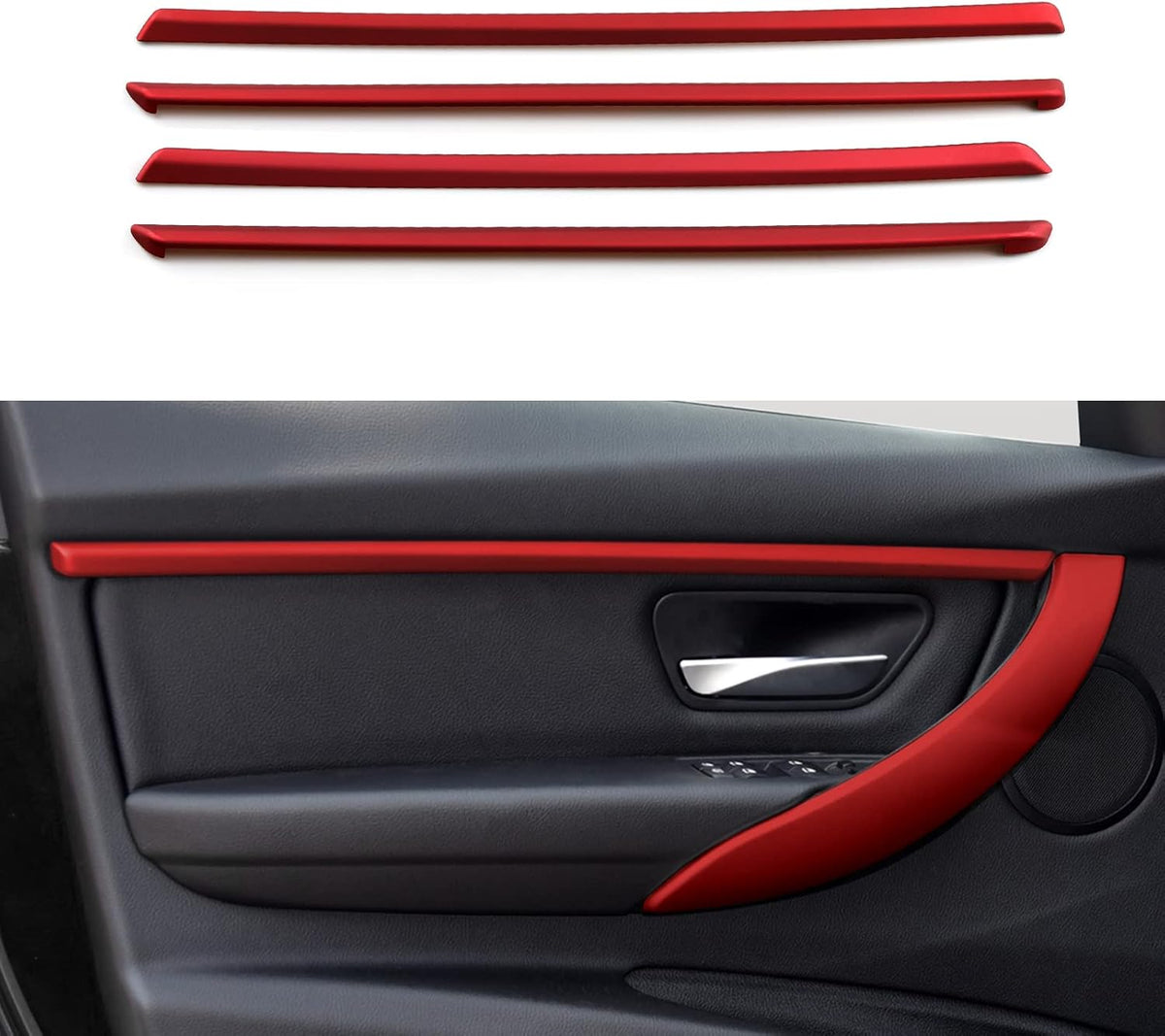 Car Multimedia Buttons Panel Cover Sticker Decals Molding Trim ABS Kit Silver Pack of 2 H4448