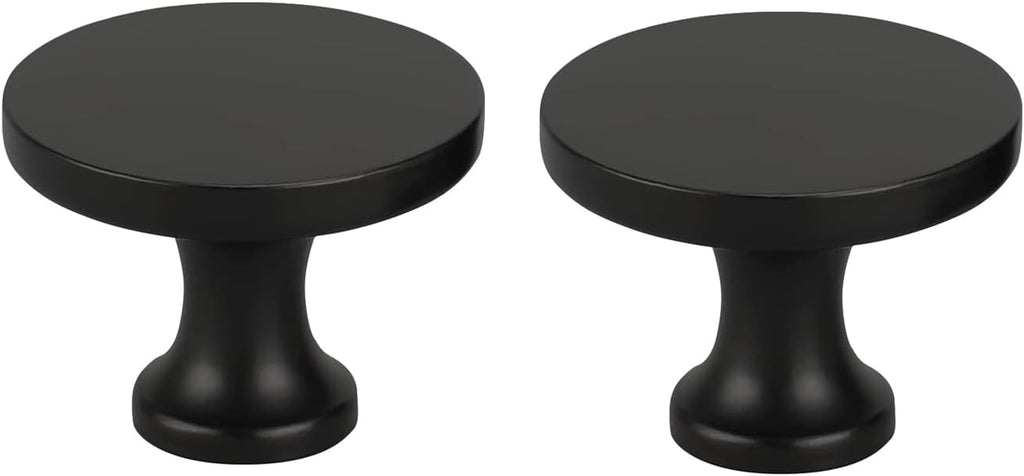10 Pack Black Round Cabinet Knobs P355