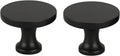 10 Pack Black Round Cabinet Knobs P355
