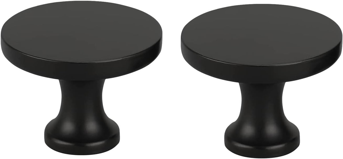10 Pack Black Round Cabinet Knobs P355