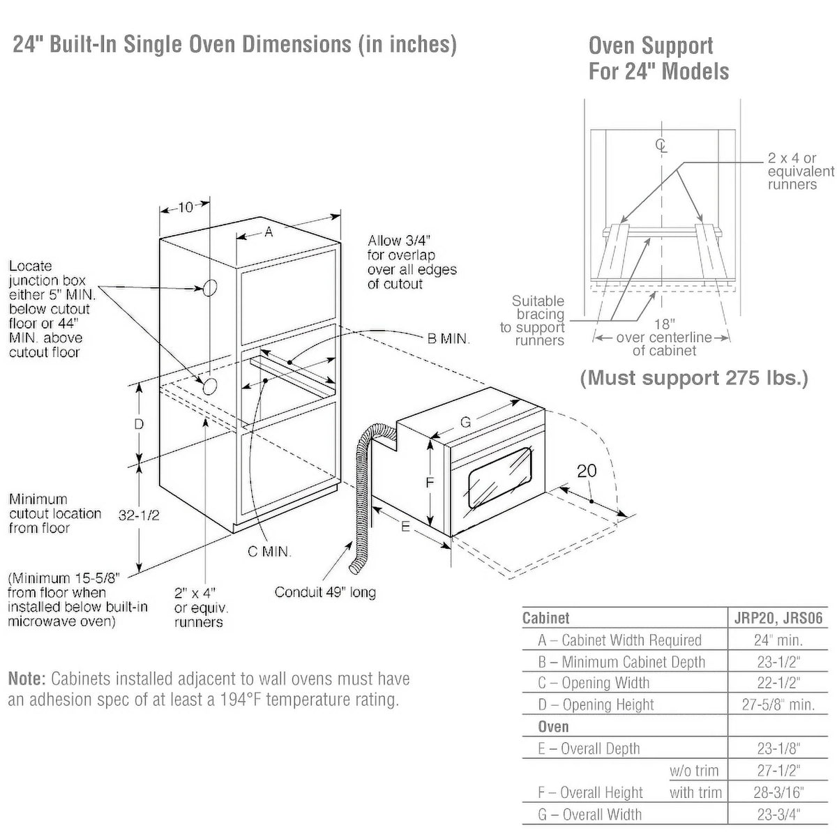 24 Electric Single Self-Cleaning Wall Oven Y945459
