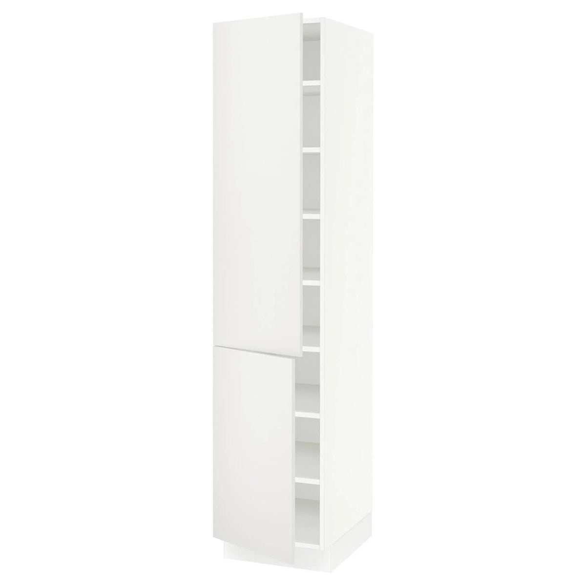 White High Cabinet with Shelves and 2 Doors G5521