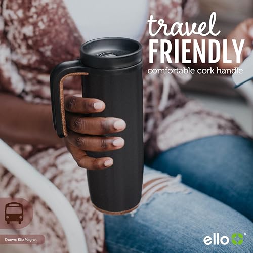 18oz Vacuum Insulated Stainless Steel Travel Mug with Side Handle and Leak-Proof Slider Lid P441127