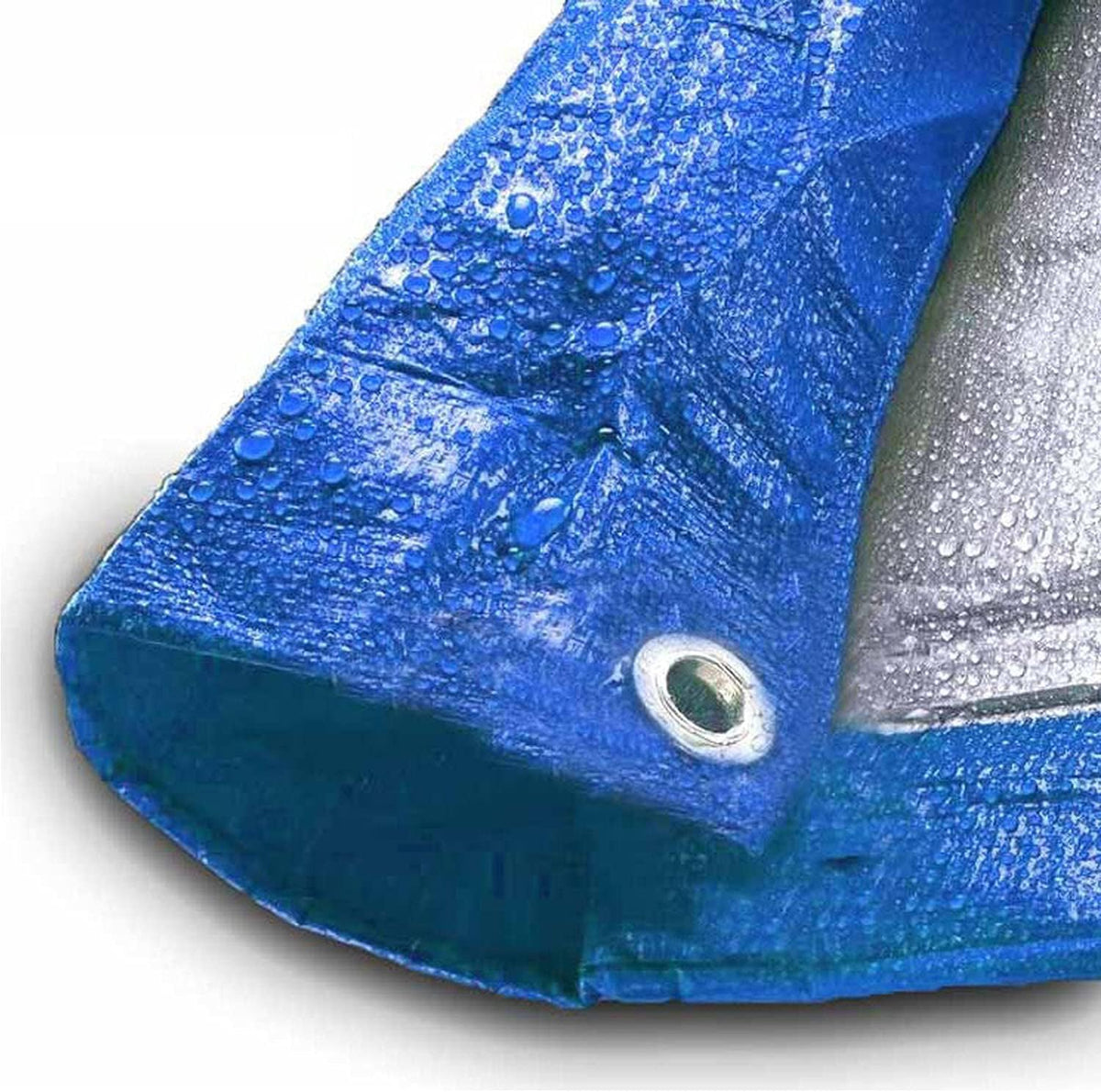 10' x 20' Water Resistant Reversible Blue/Silver Medium Duty Tarp R7424