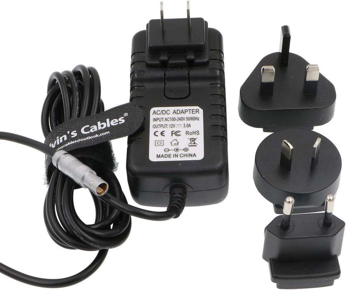 Z Cam E2 Power Adapter Cable 4 Pin to Universal AC with US UK EU AU Plugs Pack of 2 B271968