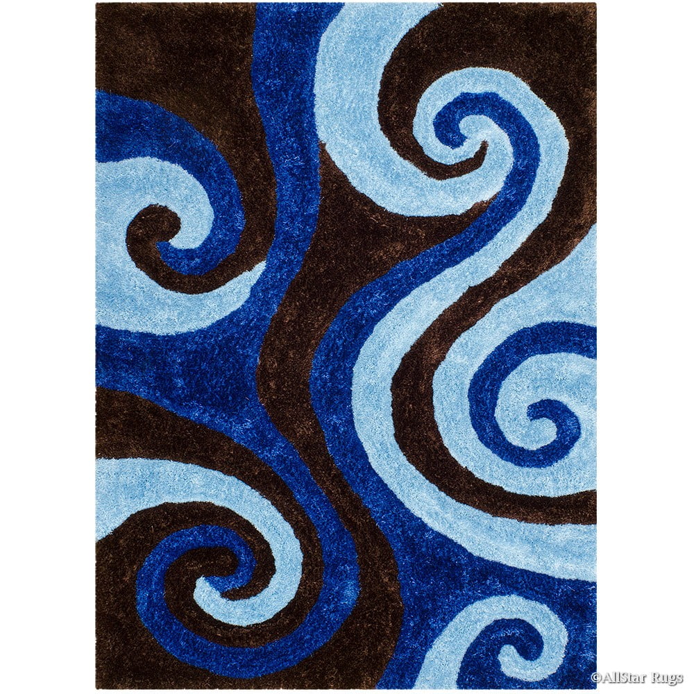 Brown Shaggy Area Rug 5' x 7' N645267