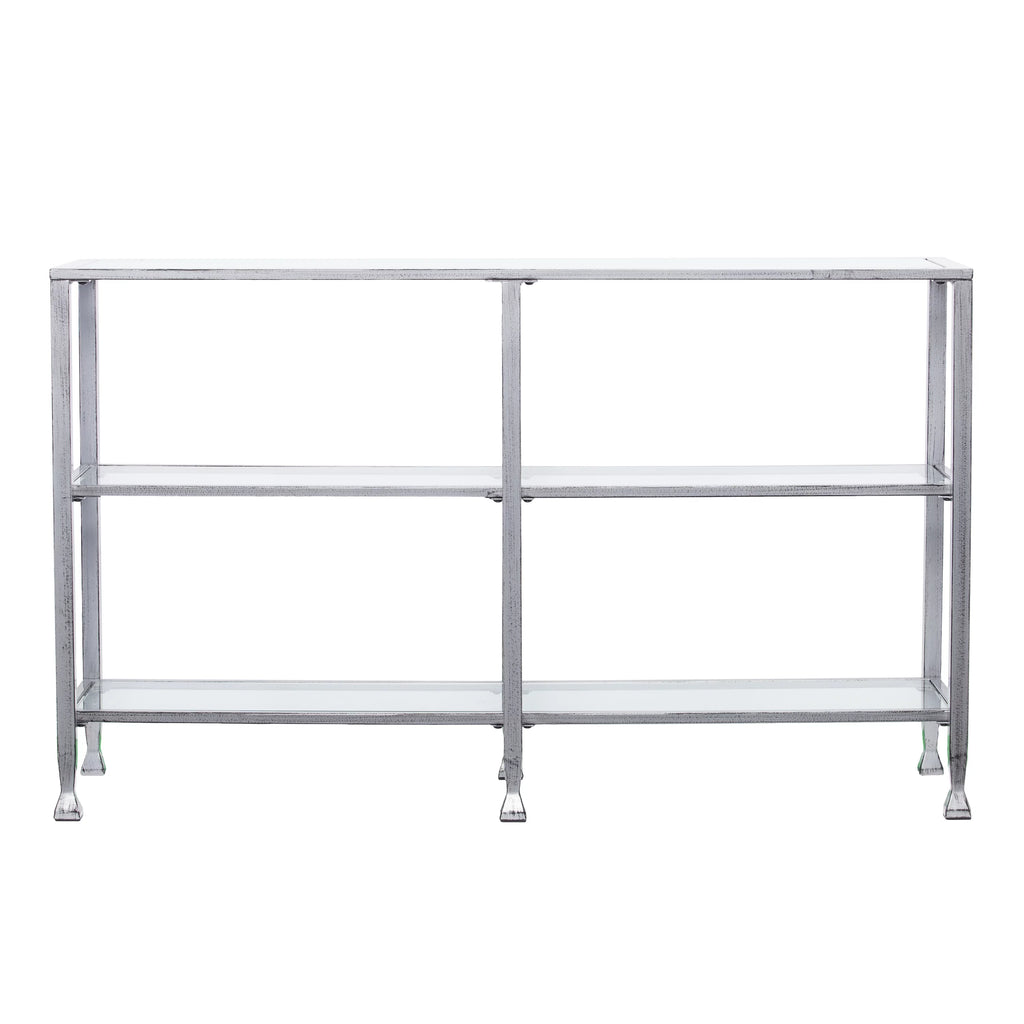 Metal Glass 3-Tier Console Table W558