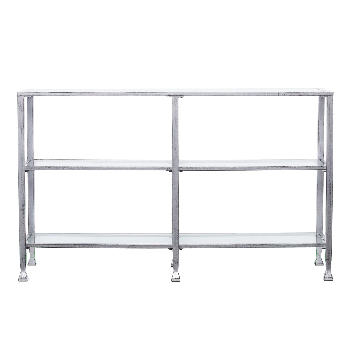 Metal Glass 3-Tier Console Table W558