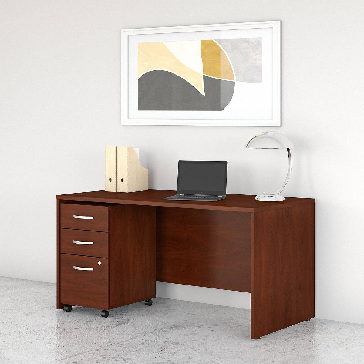 Office Desk with Mobile File Cabinet W1213
