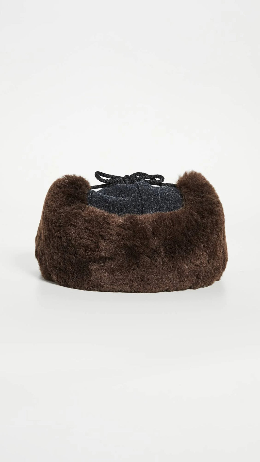 Charcoal Dark Brown Double Mackinaw Cap Q444