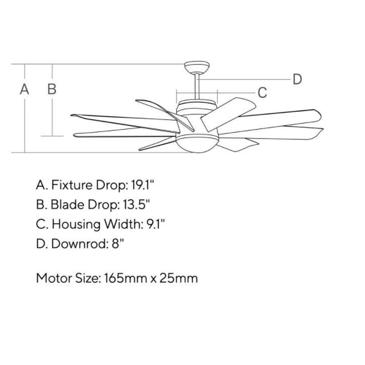 56x22 LED Ceiling Fan Brushed Steel J3561