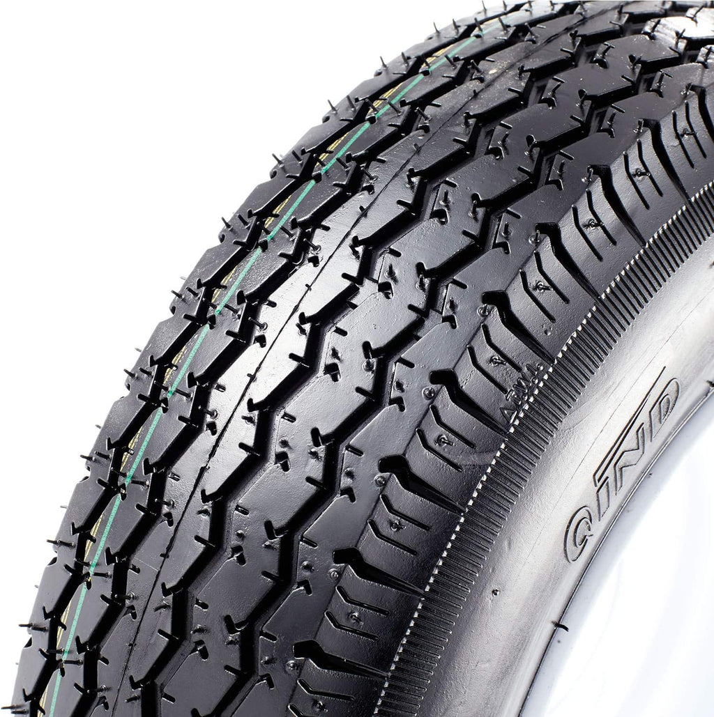 2PCS Trailer Tires & Rims 4.80-8 6PR 4 Lug on 4" Wheel White Spoke A820