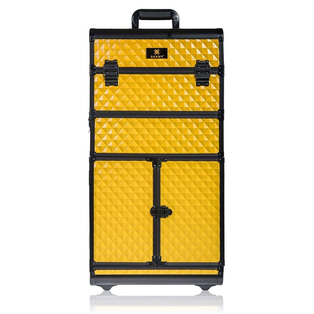 Gold Rolling Train Case Trolley Case V599