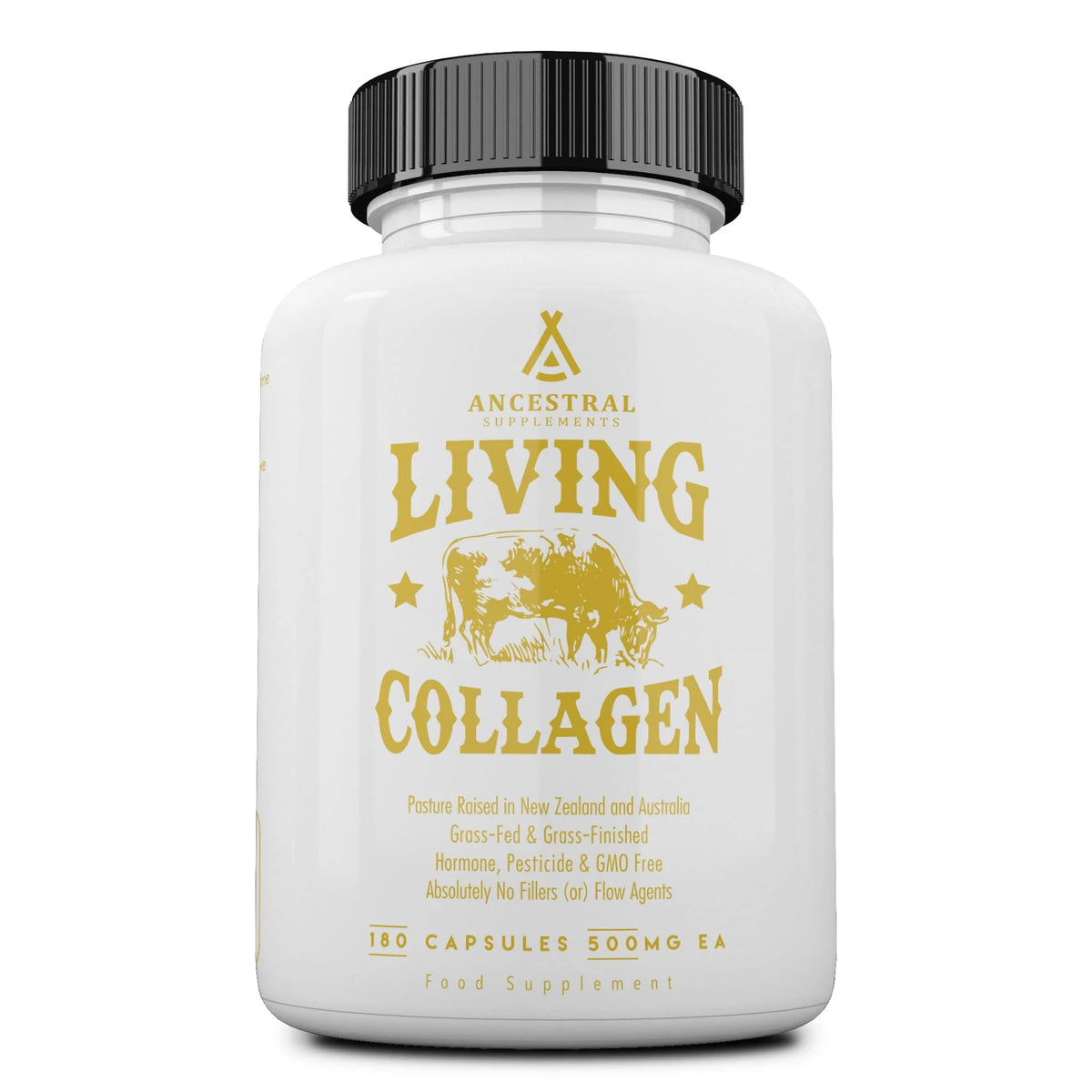 Grass Fed Beef Collagen Powder Supplement, 3000mg, 180 Capsules M237