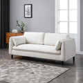 Beige 2-Seat Upholstered Loveseat Sofa U4896