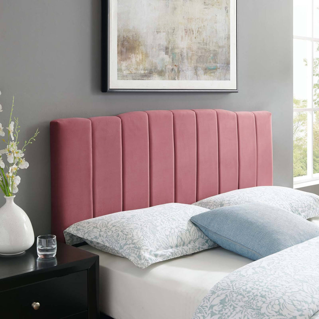Mint Channel Tufted Velvet Headboard B320