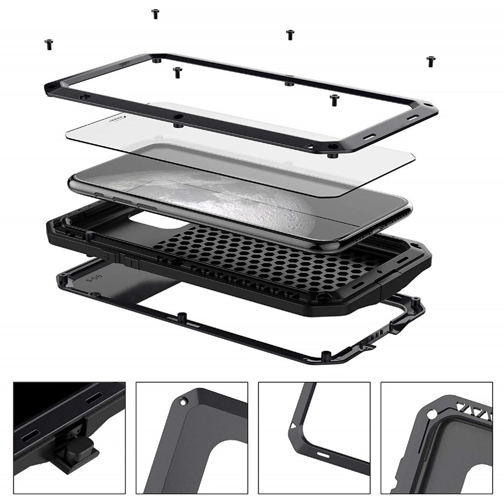 Black Aluminum Metal iPhone 8 Case P528404