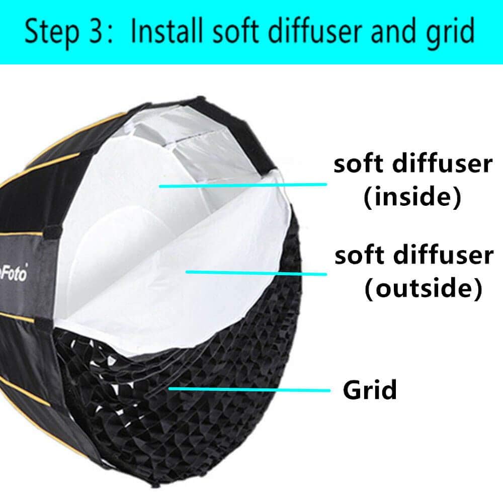 27inch Deep Parabolic Softbox with Bowens Mount and Carrying Bag B4844