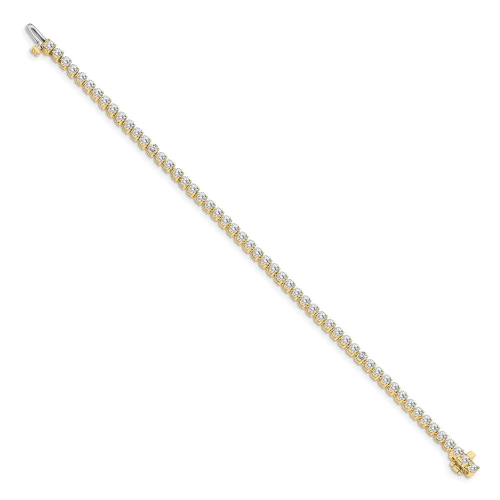 14k Yellow Gold Lab Grown Diamond Tennis Bracelet 7inch S963678