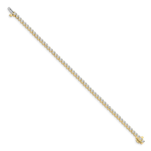 14k Yellow Gold Lab Grown Diamond Tennis Bracelet 7inch S963678