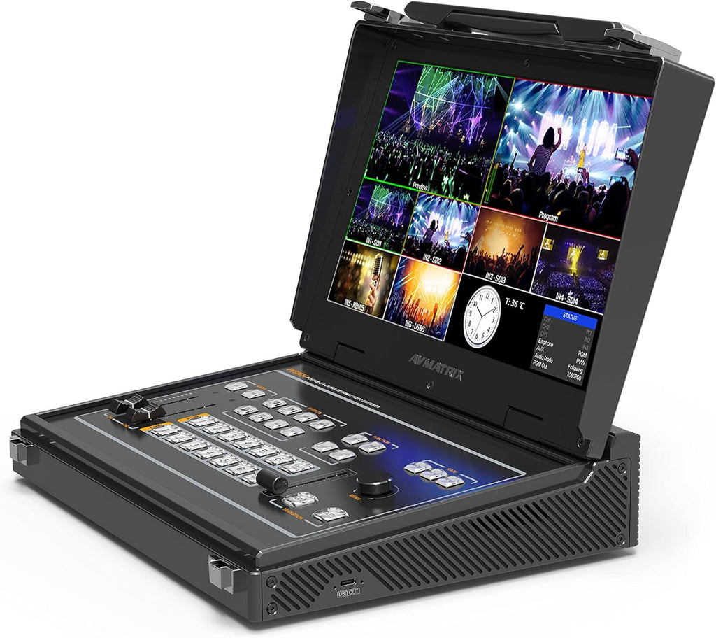 13.3 Portable 6 Channel 4×SDI and 2×HDMI Inputs Multi-Format Streaming Switcher Z3194