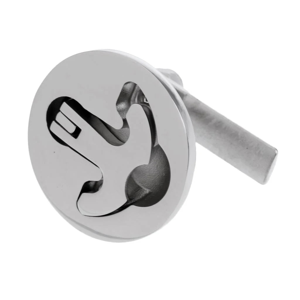 316 Stainless Steel Round Boat Pull, 2 inch 50mm Flush Pull T-Handle Latches R83507