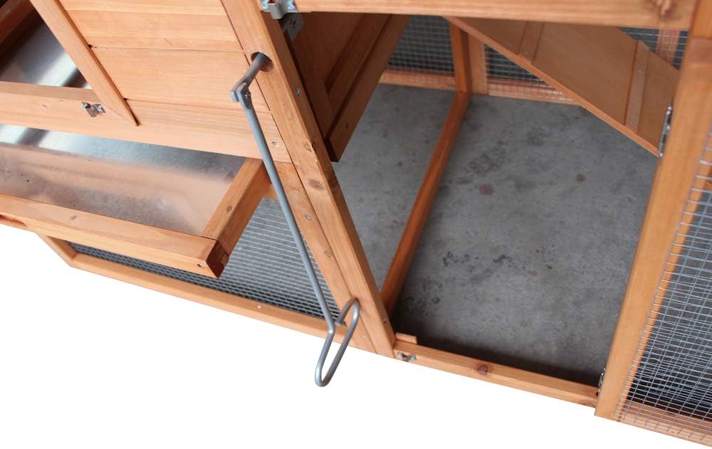 Waterproof Multi-Level Chicken Coop with Ramps, Nesting Box, Wire Fence (75‘’) M11563