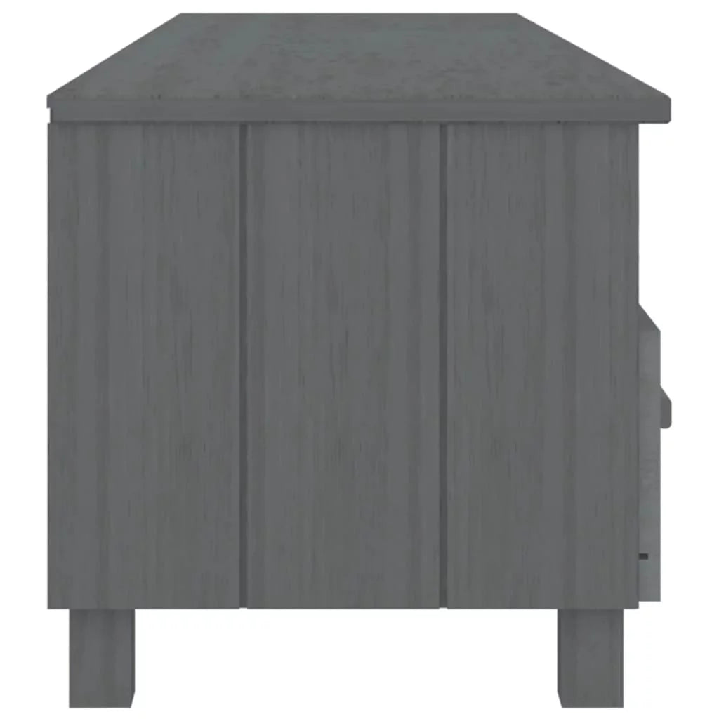 Dark Gray Solid Wood Pine TV Stand Y5741